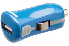 Produktbild för Valueline Billaddare med USB-port 2.1A - Blå - Pris så långt lagret räcker!
