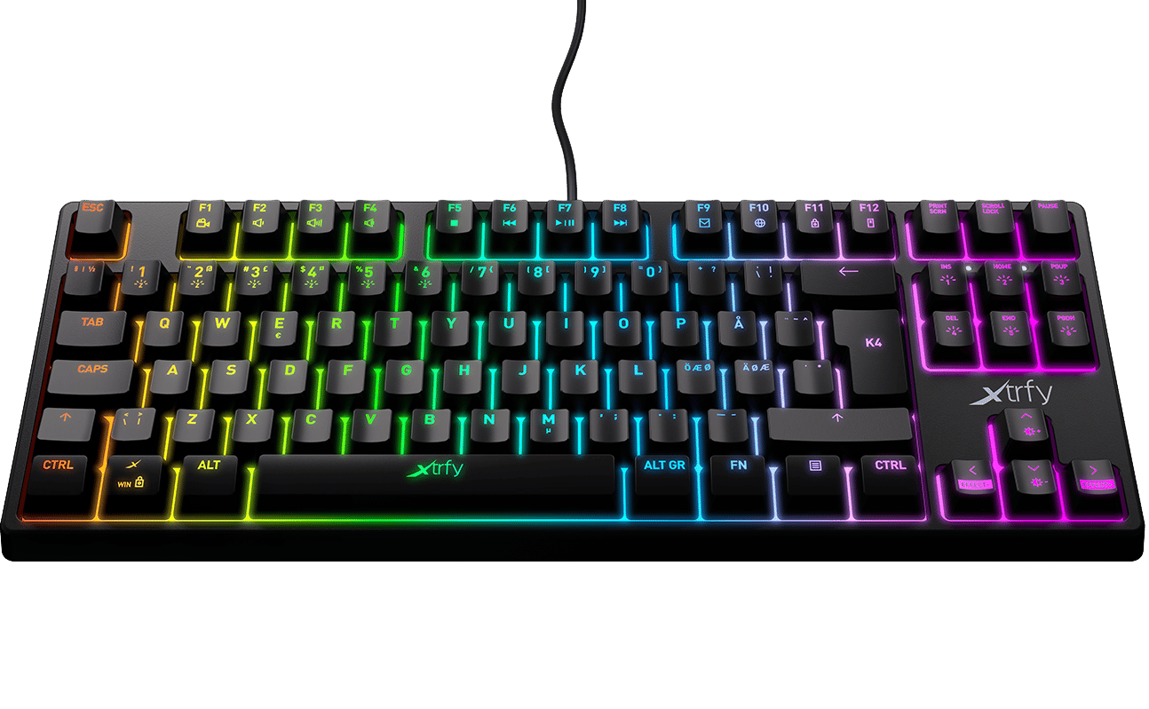 Produktbild för Xtrfy K4 TKL RGB - Gaming tangentbord - Grade A