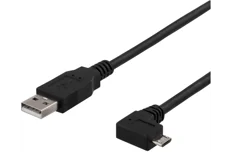 Produktbild för Deltaco USB-A till Micro USB - Vinklad - 2m - Svart