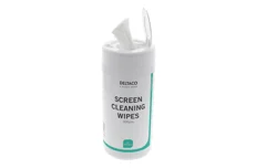 Produktbild för Deltaco 100st våtservetter för bildskärmar - Alkoholfri - Nedbrytbar