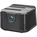 Produktbild för Deltaco USB 3.0 dockningsstation med kloning - 2st 2,5/3,5" - SATA - Svart