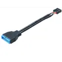 Produktbild för Akasa USB 3.0 19-pin hane till USB 2.0 intern 9-pin kontakt