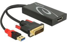 Produktbild för DeLock DVI hane - DisplayPort hona adapter - 4K @ 30Hz