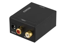 Produktbild för Deltaco Audio Converter - Från analog till digital - 2 x RCA till S/PDIF / Toslink