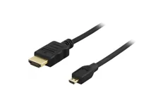 Produktbild för Deltaco HDMI-kabel hane till HDMI-Micro hane - 3m - Svart