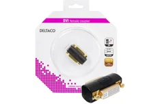 Produktbild för Deltaco DVI-adapter Dual Link, DVI-I ho-ho, svart
