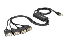 Produktbild för DeLock Adapter USB 2.0 Type-A till 4 x Serial RS-232 DB9
