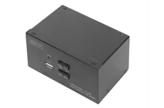 Produktbild för DIGITUS DS-12860 - KVM switch för 2 datorer - Dual Monitor - HDMI - 4K - USB - Audio