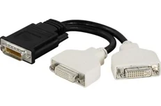 Produktbild för Deltaco DMS-59 till 2xDVI-I Dual Link adapter, ha - ho, 0,15m
