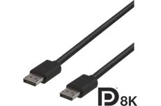 Produktbild för Deltaco DisplayPort kabel - 1.4 - 8K - 2m - Svart