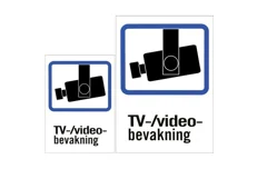 Produktbild för Deltaco Plastskylt, TV/Video-bevakning, A4 & A5-storlek