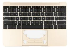 Produktbild för Apple Macbook Retina 12" A1534 (2016 - 2017) - Top cover + Tangentbordsbyte - Svenskt - Gold