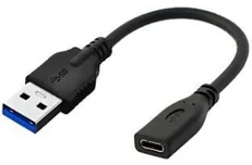 Produktbild för MicroConnect USB 3.0 Typ-A hane till USB-C hona - 0,2m
