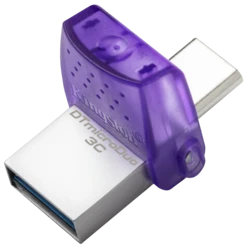 Produktbild för Kingston DataTraveler microDuo 3C - USB 3.2 - 64GB - Lila