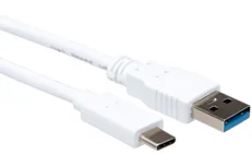 Produktbild för iiglo USB-A 3.0 till USB C kabel 2m USB-A 3.0 male till USB C male, v 3.0, 480Mbps, PVC, vit