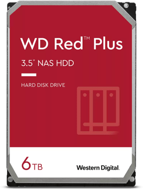 Produktbild för Western Digital Red Plus - 6TB - 256MB Cache - Öppnad förpackning