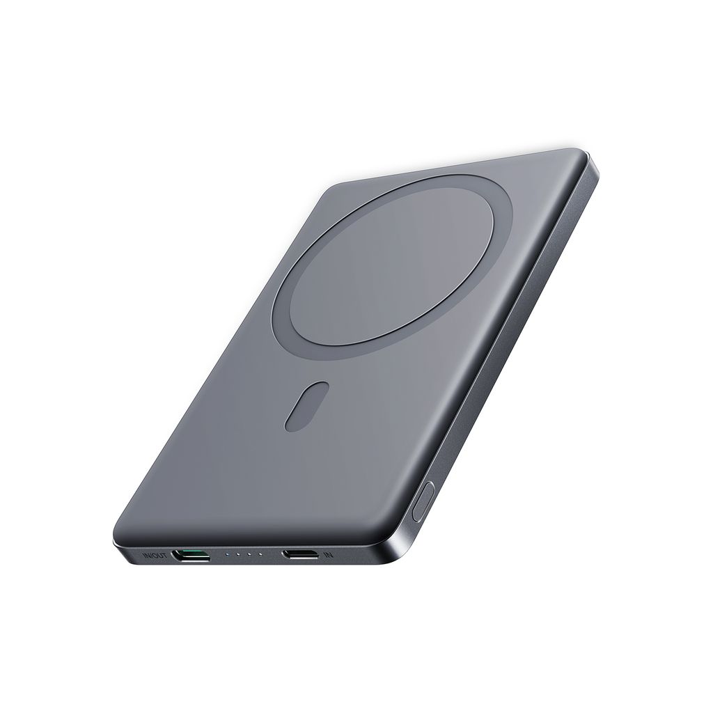 Produktbild för Joyroom Ultra-Slim 20W Magnetisk Power Bank - 9.2mm - Trådlös - 5 000 mAh