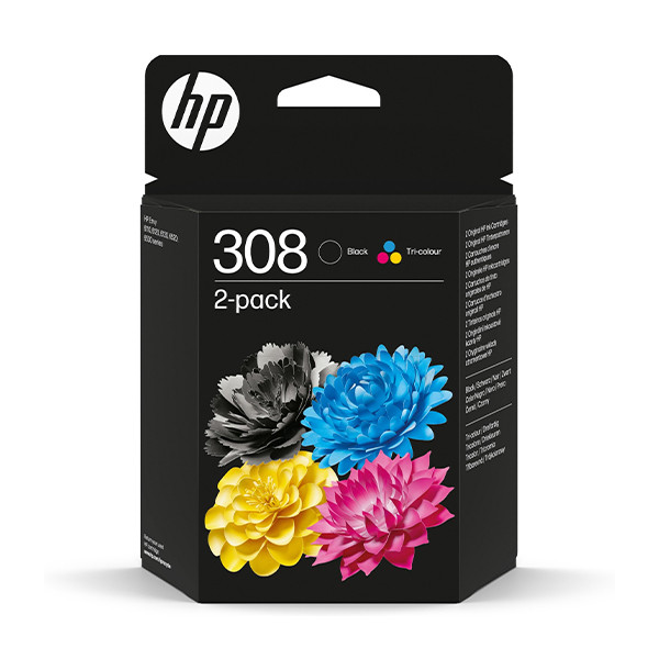Produktbild för HP 308 - Svart 160s. - Gul Cyan Magenta - 120s.