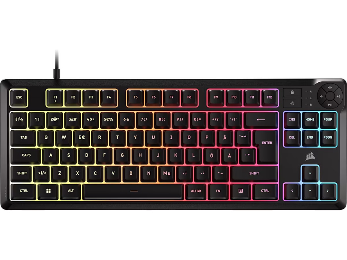Produktbild för Corsair K55 Core TKL RGB Gamingtangentbord - Svart