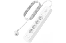 Produktbild för Belkin Strömförgrening med överspänningsskydd - 4st uttag - 2st USB