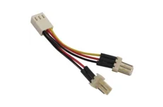 Produktbild för Deltaco Adapterkabel för 3-pins fläktar, Y-kabel 2-1