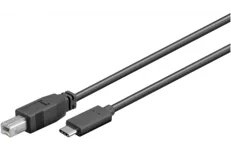 Produktbild för Goobay USB-C till USB-B - USB 3.1 - 1m - Svart