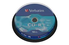 Produktbild för Verbatim CD-R, 52x, 700MB/80min, 10-pack, spindel, Extra Protection