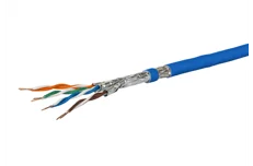 Produktbild för Metz Nätverkstkabel - Cat7a S/FTP - 100m - Blå