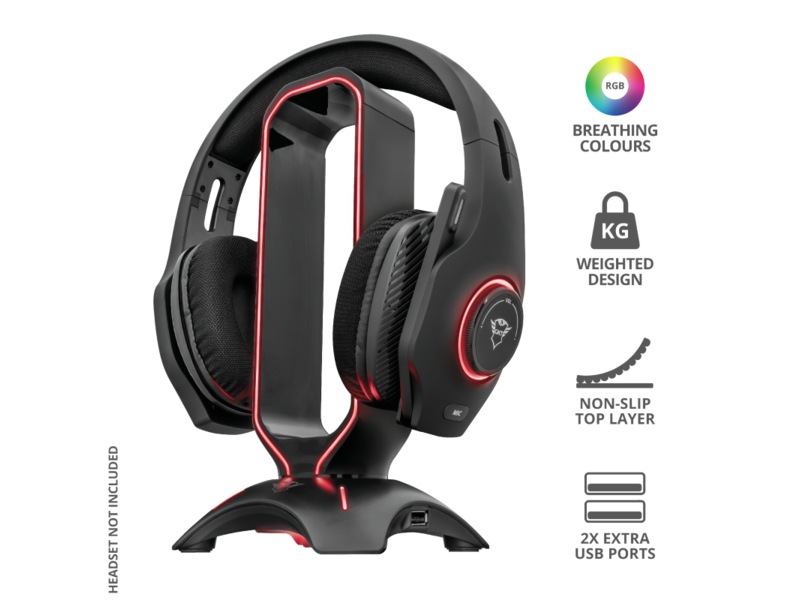 Produktbild för Trust GXT 265 Cintar RGB Hörlursställ - Grade B
