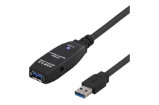 Produktbild för Deltaco PRIME aktiv USB 3.0-förlängningskabel, Typ A ha - ho, 7m, Blå