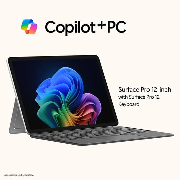 Produktbild för Microsoft Surface Pro Copilot+ PC (2025) - 12" - Snapdragon X Plus - 16GB - 256GB SSD - Grade A