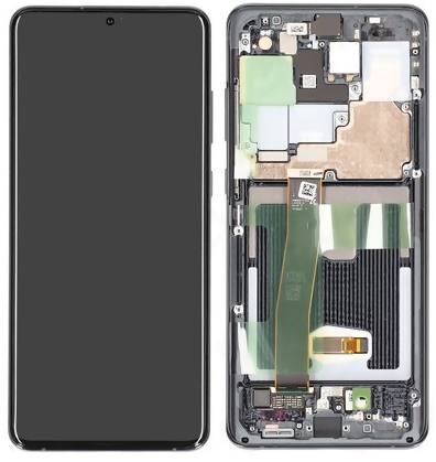 Produktbild för Samsung Galaxy S20 Ultra (SM-G988F) Glas/displaybyte - Svart - Grade B
