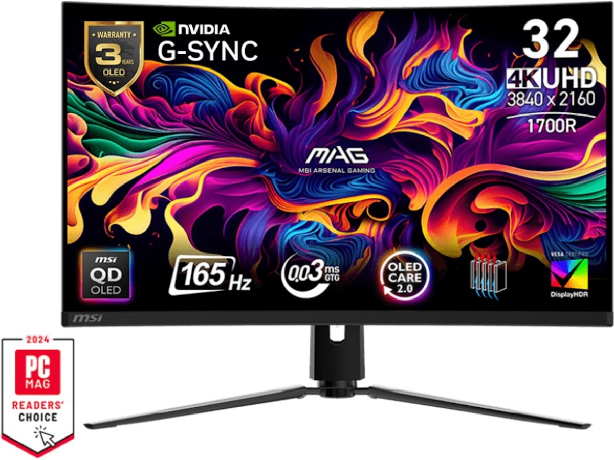 Produktbild för MSI MAG 321CUP - 32" - 4K - 165Hz - Curved - OLED
