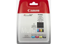 Produktbild för Canon CLI-551 Multipack bläckpatroner Svart/Cyan/Magenta/Gul