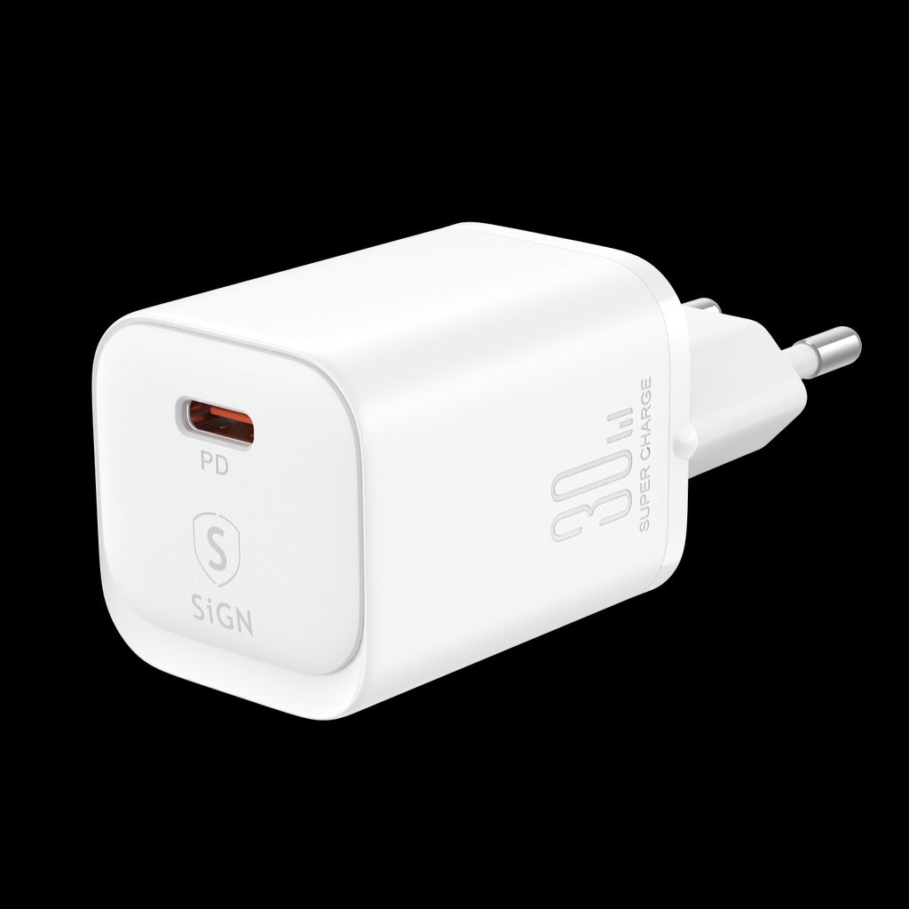 Produktbild för SiGN Single-Port Fast Charger - 30W - Vit