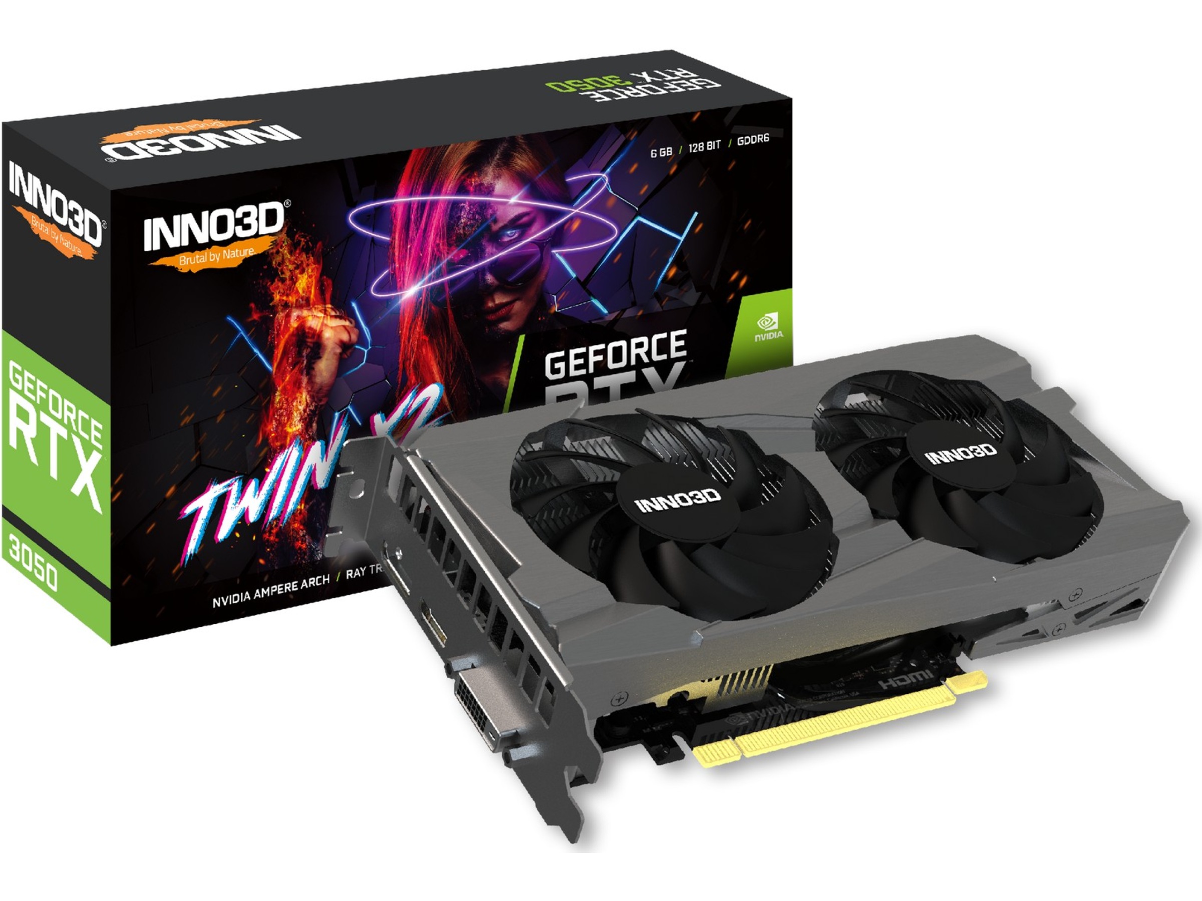 Produktbild för Inno3D Geforce RTX 3050 V2 Twin X2 6GB