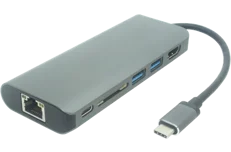 Produktbild för Deltaco Dockningsstation med USB-C anslutning