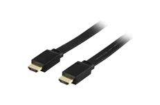 Produktbild för Deltaco HDMI 1.4 19-pin ha-ha, flat, svart, 2m