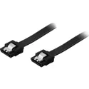 Produktbild för Deltaco SATA-kabel - lås-clips - rak-rak - 0,3m - Svart