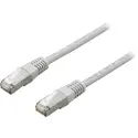 Produktbild för Deltaco FTP Cat7 patchkabel 3m LSZH (halogenfri), grå