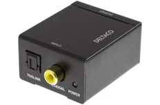 Produktbild för Deltaco Ljudomvandlare från digital till analog, 2xRCA, S/PDIF, svart