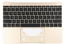 Produktbild för Apple Macbook Retina 12" A1534 (2016 / 2017) - Top cover + Tangentbordsbyte - Svenskt - Gold