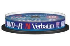 Produktbild för Verbatim DVD-R 16X 4,7GB 10-Pack Spindel