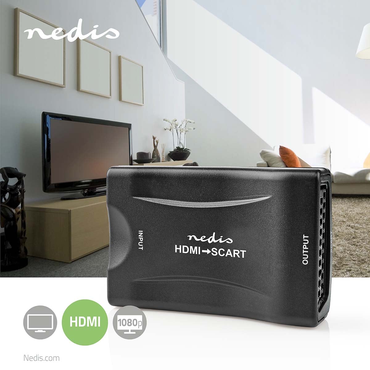 Produktbild för Nedis HDMI input till Scart output - Svart
