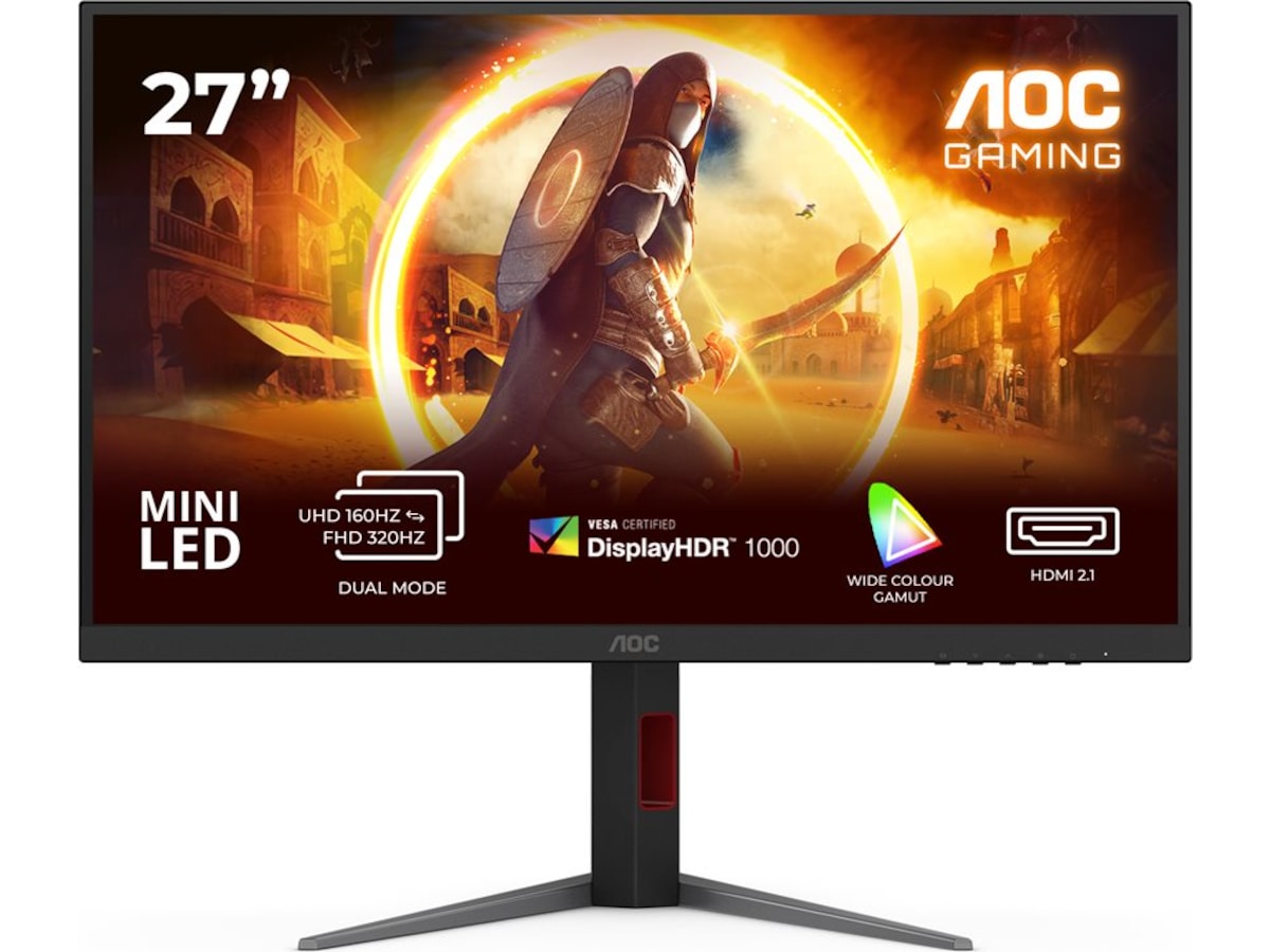 Produktbild för AOC U27G4XM 27" Gamingskärm - 4K - 3860x2160 IPS - 320/160hz - 1ms