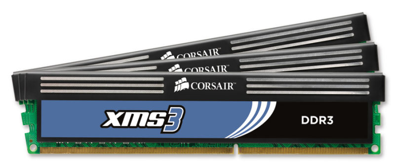 Produktbild för Corsair XMS3 6GB (3 x 2GB) 1600MHz DDR III - Renoverad produkt