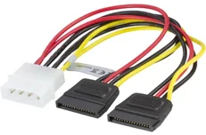 Produktbild för Deltaco Y-strömkabel för 2xSerial ATA hårddiskar