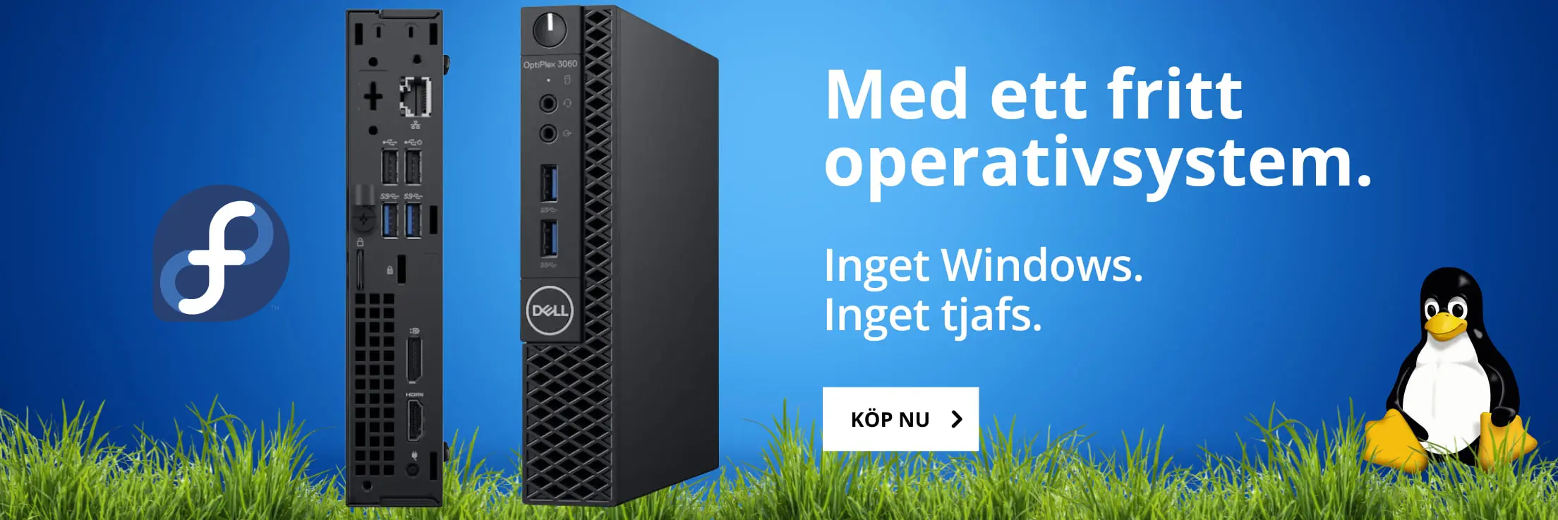 Dell OptiPlex 3070 Micro - Core i3 8100T - 4GB - 240GB SSD - Fedora Linux - Refurb - Grade A