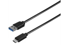 Produktbild för COM USB-A till USB-C kabel - 30cm - Svart