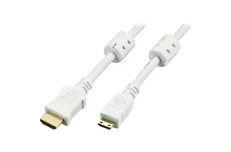 Produktbild för Deltaco mini HDMI till HDMI-kabel - 2m - Vit